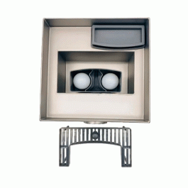 Трап для душа под плитку TIM нержавеющий 15х15 см сухой гидрозатвор