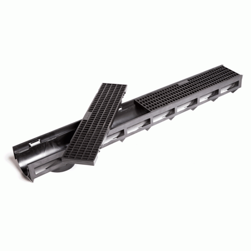 Лоток водоотводной Aquastok Aqua-top DN 90 H 100 с пластиковой решеткой Лоток водоотводной Aquastok Aqua-top DN 90 H 100 с пластиковой решеткой