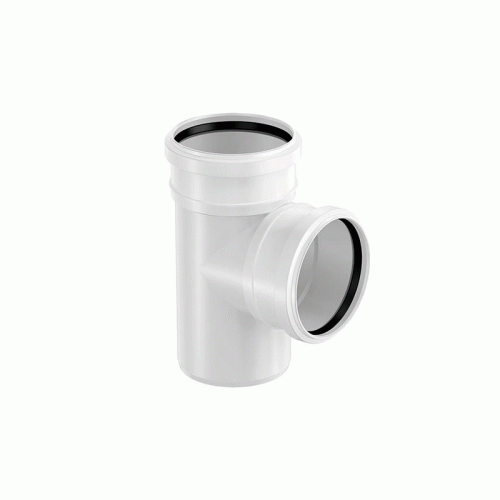 Тройник канализационный двухраструбный Uponor Decibel 110/50мм 90° (арт.1000221)