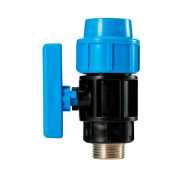 Кран шаровый ПНД Джилекс  ПРО 32х1" с наружной резьбой