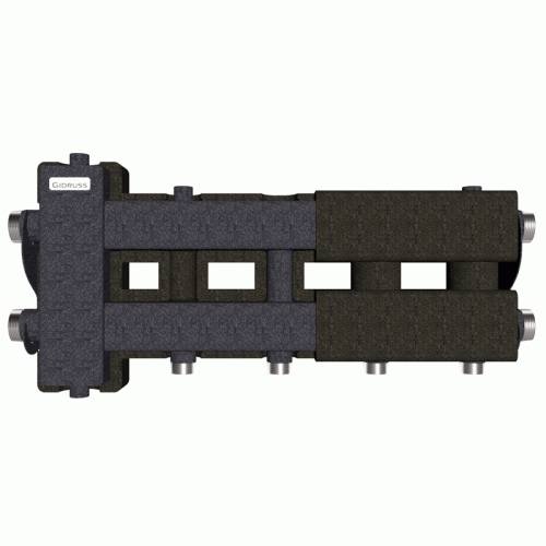 Коллектор Gidruss BM-80-3D EPP до 80 кВт 1 1/4"-1" 2 контура EPP термоизоляция Коллектор Gidruss BM-80-3D EPP до 80 кВт 1 1/4"-1" 2 контура EPP термоизоляция