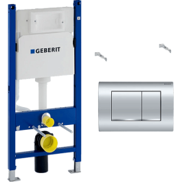 Инсталляция для унитаза Geberit Duofix Delta (458.163.21.1) 3 в одном прямоугольная кнопка
