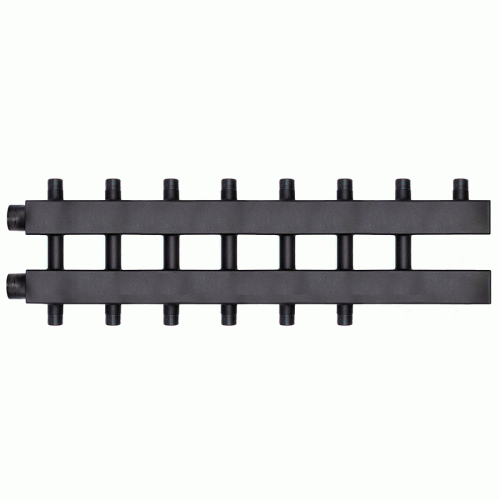 Коллектор Warme WKD.140.К.4+3 Дублер компакт (черная сталь) на 7 контуров 90-140 кВт Коллектор Warme WKD.140.К.4+3 Дублер компакт (черная сталь) на 7 контуров 90-140 кВт