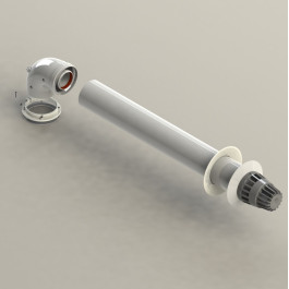 Комплект дымохода Groppalli коаксильный 60/100 мм для конвекционных котлов