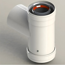 Тройник коаксиальный Groppalli с отводом конденсата для конвекционных котлов 60/100