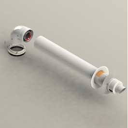 Комплект дымохода Groppalli коаксильный 60/100 мм для конвекционных котлов (Антилёд) Italtherm