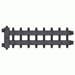 Коллектор с гидроразделителем Warme WKD.R.85.К.4+4+1 (черная сталь) Дублер компакт на 9 контуров до 85 кВт