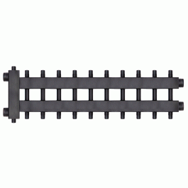 Коллектор с гидроразделителем Warme WKD.R.85.К.5+5+1 (черная сталь) Дублер компакт на 11 контуров до 85 кВт