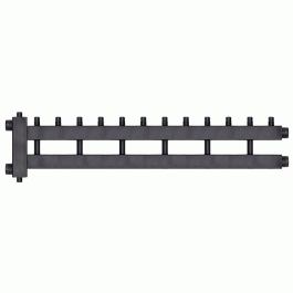 Коллектор с гидроразделителем Warme WKD.R.85.6+1 (черная сталь) на 7 контуров до 85 кВт