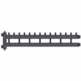 Коллектор с гидроразделителем Warme WKD.R.85.7+1 (черная сталь) на 8 контуров до 85 кВт