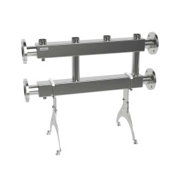 Коллектор нержавеющий модульный Gidruss MKSS-400-2х50 до 400 кВт ДУ65 2 контура