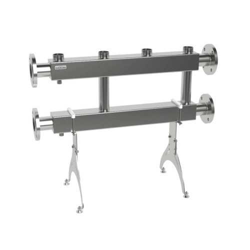 Коллектор нержавеющий модульный Gidruss MKSS-400-2х50 до 400 кВт ДУ65 2 контура