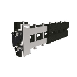 Коллектор нержавеющий Gidruss BMSS-80-7DU EPP до 80 кВт 1 1/4"-1" 7 контуров EPP термоизоляция