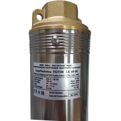 Скважинный насос Aquatechnica ПОТОК 3,5 80-50