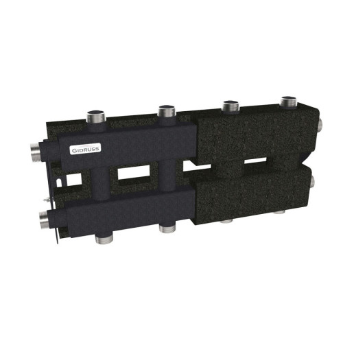 Коллектор модульный Gidruss MK-60-5DU.EPP до 60 кВт 1" 5 контуров EPP термоизоляция Коллектор модульный Gidruss MK-60-5DU.EPP до 60 кВт 1" 5 контуров EPP термоизоляция