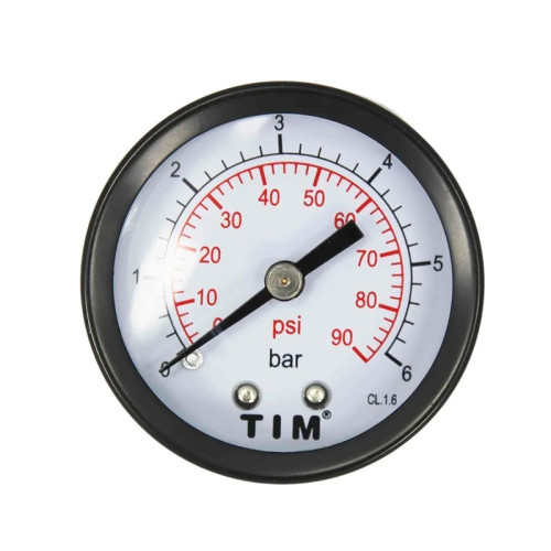 Манометр аксиальный 50мм TIM (16 бар) 1/4"