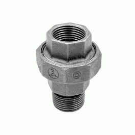 Соединение прямое чугунное неоцинкованное Fittex Plus 15х1/2" с американкой