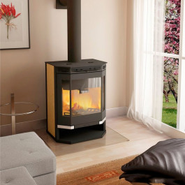 Печь-камин Мета Ангара 12 с плитой