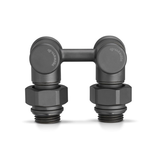 Узел нижнего подключения угловой Varmega 1/2"х3/4"EK, цвет черный Узел нижнего подключения угловой Varmega 1/2"х3/4"EK, цвет черный