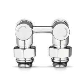 Узел нижнего подключения угловой Varmega 1/2"х3/4"EK, цвет хром