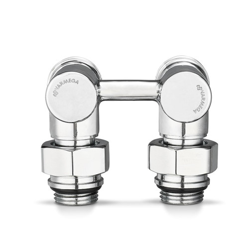 Узел нижнего подключения угловой Varmega 1/2"х3/4"EK, цвет хром