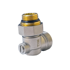 Узел нижнего подключения угловой TIM 1/2"х3/4" раздельный с шаровым затвором