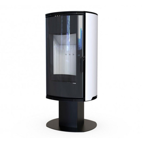 Печь-камин Defro Home Orbis TOP 9 кВт белая сталь