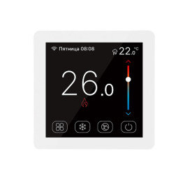 Терморегулятор сенсорный универсальный Stout 3А , On/Off, TFT, NTC-10K, белый