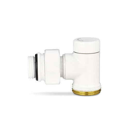 Узел нижнего подключения угловой, одинарный Varmega 1/2"х3/4"EK, цвет белый Узел нижнего подключения угловой, одинарный Varmega 1/2"х3/4"EK, цвет белый