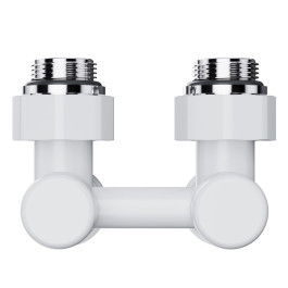 Узел нижнего подключения термостатический угловой Royal Thermo Design 1/2"х3/4" (Белый)