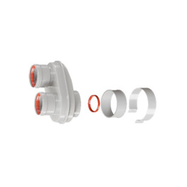 Адаптер моноблочный для перехода на 2-х трубную систему Rommer D 80/80 с хомутом