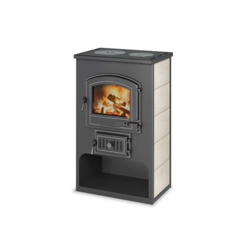 Печь-камин Везувий ПК-03 (224) 12 кВт с плитой бежевый