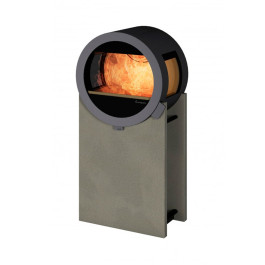 Печь-камин Nordpeis Me Concrete с боковыми стёклами