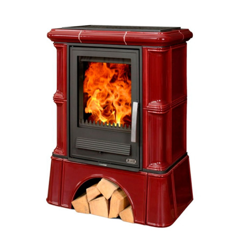 Печь-камин ABX Bavaria Exclusive кафельный цоколь бордо Печь-камин ABX Bavaria Exclusive кафельный цоколь бордо