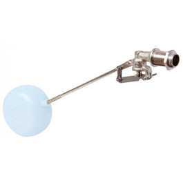 Поплавковый мех. регулятор уровня (5 осей) FARG 510 1/2" штанга диам.5мм, 200мм-латунь, усил., седло-латунь, Pmax-5 бар, Tmax-80C (с прокл, гайкой, без шара)