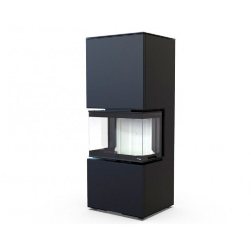 Печь-камин Defro Home Intra XSM C VER Compact 1 8 кВт чёрная сталь