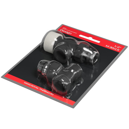 Набор термостатический осевой Royal Thermo Design 1/2"М30х1,5 (Черный) Набор термостатический осевой Royal Thermo Design 1/2"М30х1,5 (Черный)