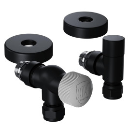 Набор термостатический осевой Royal Thermo Design Pro 15мм М30х1,5 (Черный) под трубки