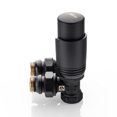 Комплект термостатический угловой Valtec 1/2" арт.VT.045.BR.04 (Черный)