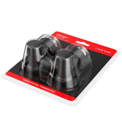 Узел нижнего подключения термостатический угловой Royal Thermo Design 1/2"х3/4" (Черный) Узел нижнего подключения термостатический угловой Royal Thermo Design 1/2"х3/4" (Черный)