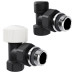 Набор термостатический угловой Royal Thermo Design 1/2"М30х1,5 (Черный)