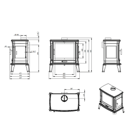 Печь-камин Nordflam Toria чугунная