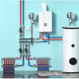 Коллектор нержавеющий Gidruss BMSS-40-4DU до 40 кВт 3/4" 4 контура