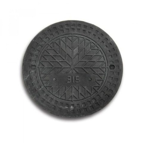 Крышка люк для колодца 315 мм полимерпесчаная (черная) Крышка люк для колодца 315 мм полимерпесчаная (черная)