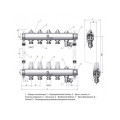 Коллектор с регулирующими вентилями Wester W903 1"x3/4" 7 контуров — фото 2