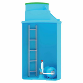 Кессон пластиковый АКВАТЕК 1,5м3 (для обсадной трубы 125-133мм.)