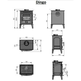 Печь-камин FireBird Dingo 5 кВт