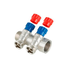 Коллектор Valtec для воды евроконус 1"х 3/4" на 2 выхода арт.VTC.560.NE.060502