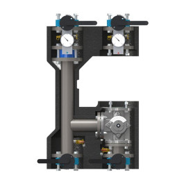 Насосная группа фланцевая Elsen DN 65 Powerbox 70 без насоса, со смесителем, без сервопривода