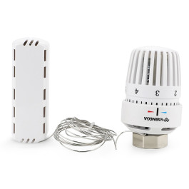 Термостатическая головка с выносным датчиком Varmega М30х1.5, D18х70, цвет белый